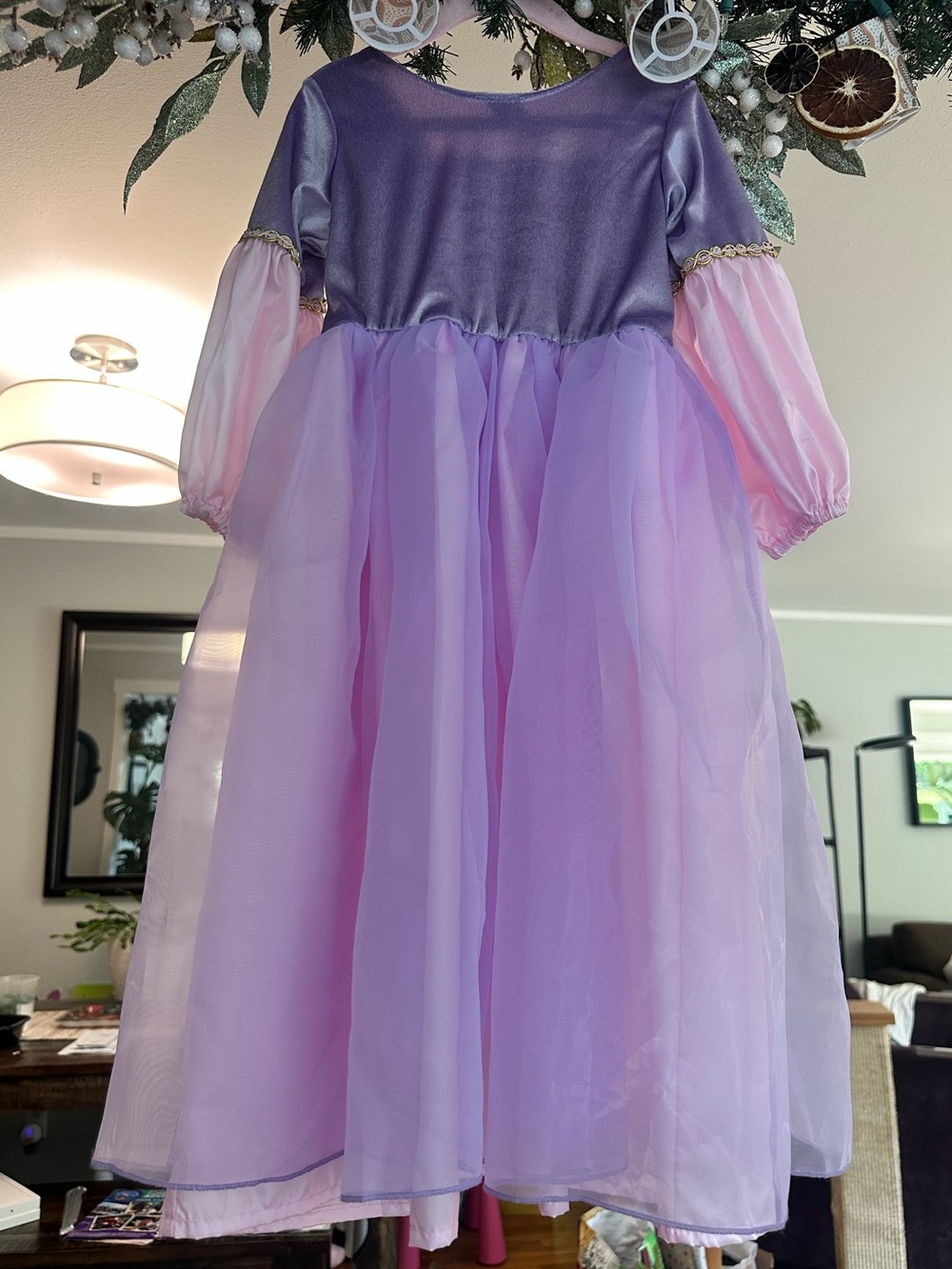 Little Adventures - Pink & Lavender Rapunzel Princess Dress Kids Costume Size 4T - Picture 3 of 5